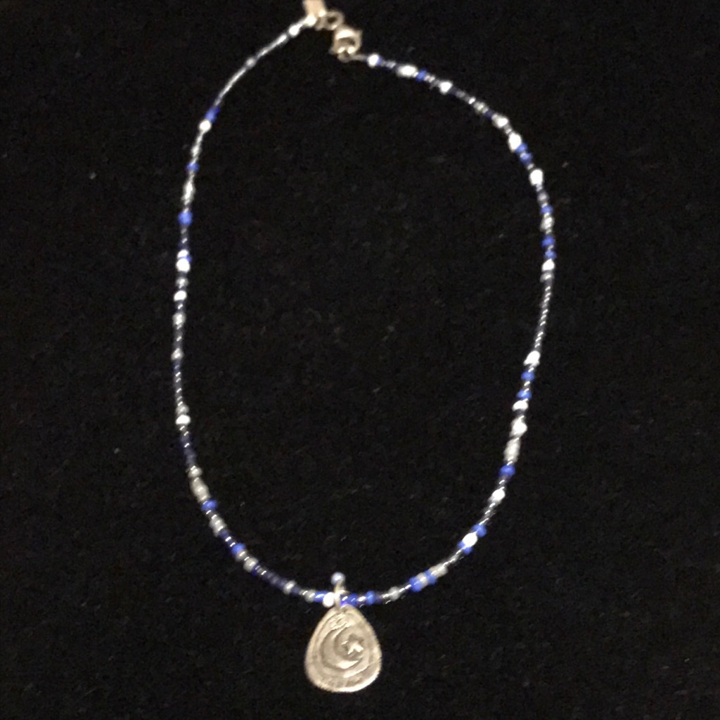 Peyote Bird Mescaline Seed Silver Necklace